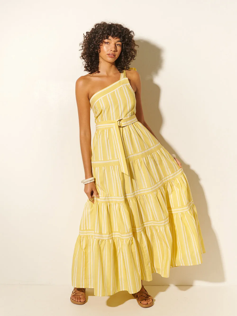 Lola Maxi Dress - Yellow Stripe