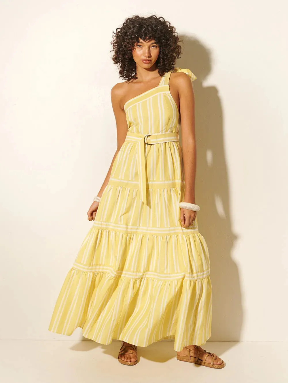 Lola Maxi Dress - Yellow Stripe