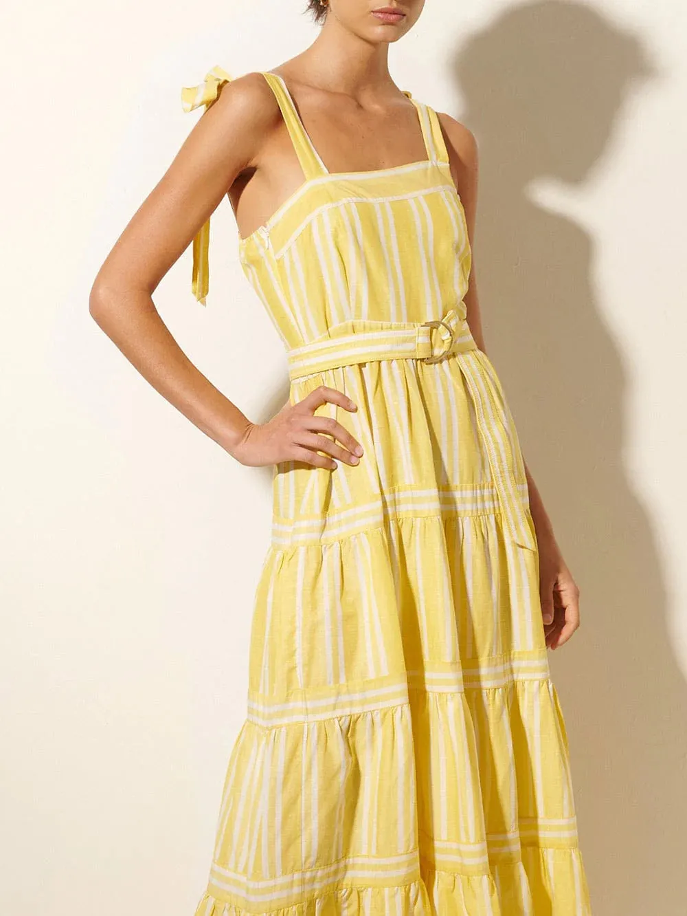 Lola Maxi Dress - Yellow Stripe