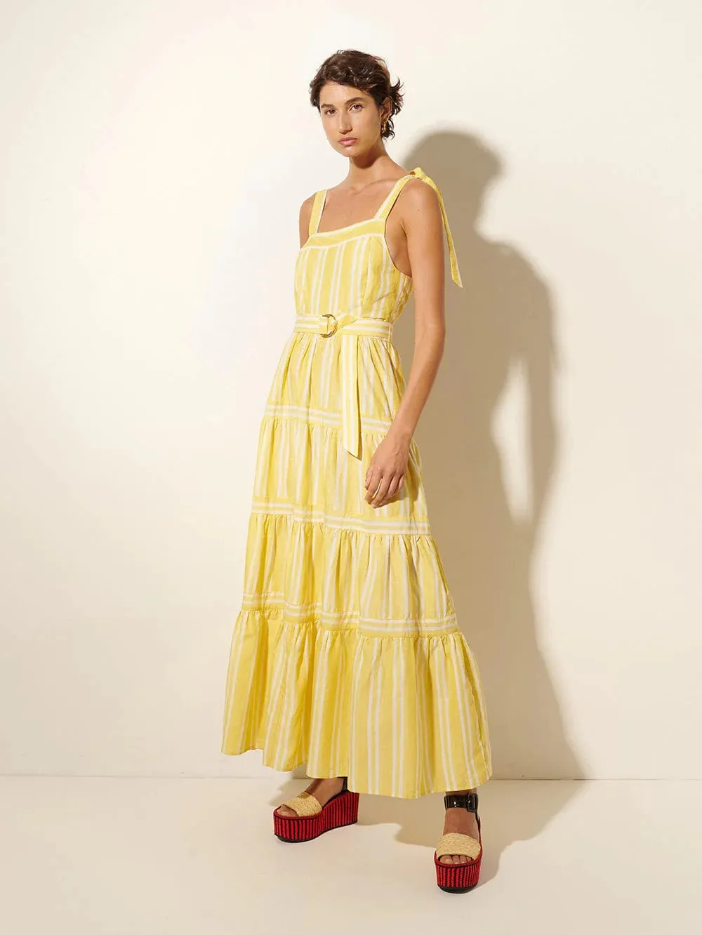 Lola Maxi Dress - Yellow Stripe