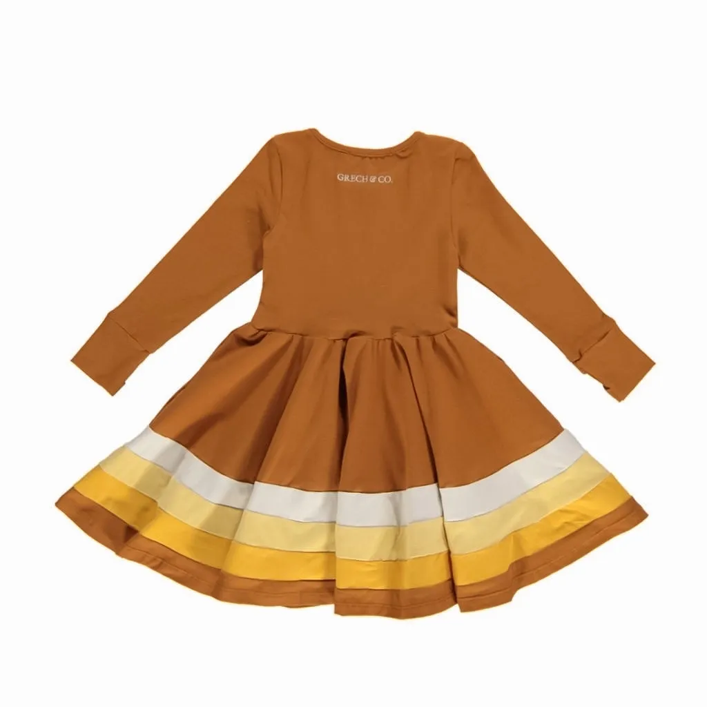 Long Sleeve Twirl Dress | Ombre - Sienna Ombre