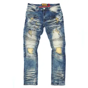 M1924 Makobi Daytona Biker Jeans - Dirt