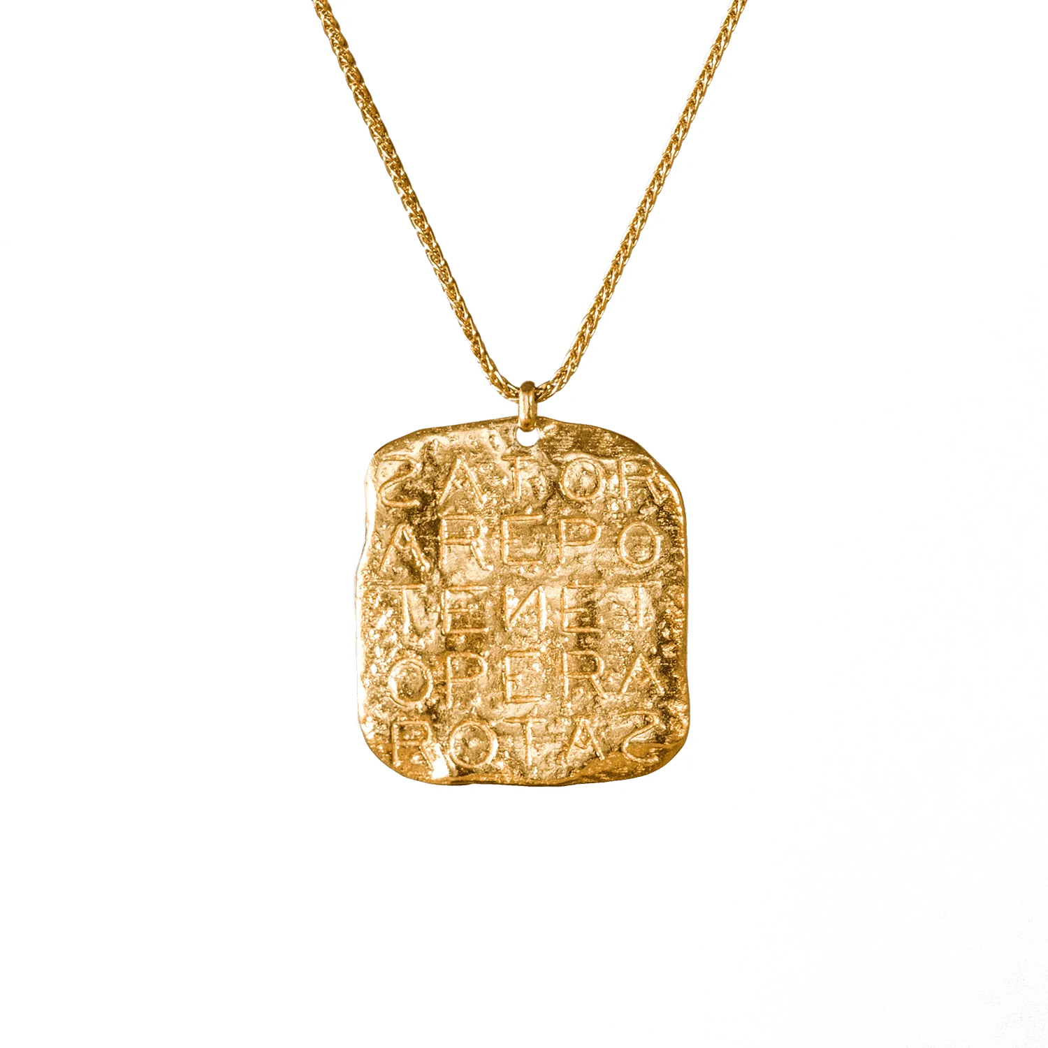 Magic Sator Square Gold Talisman Necklace