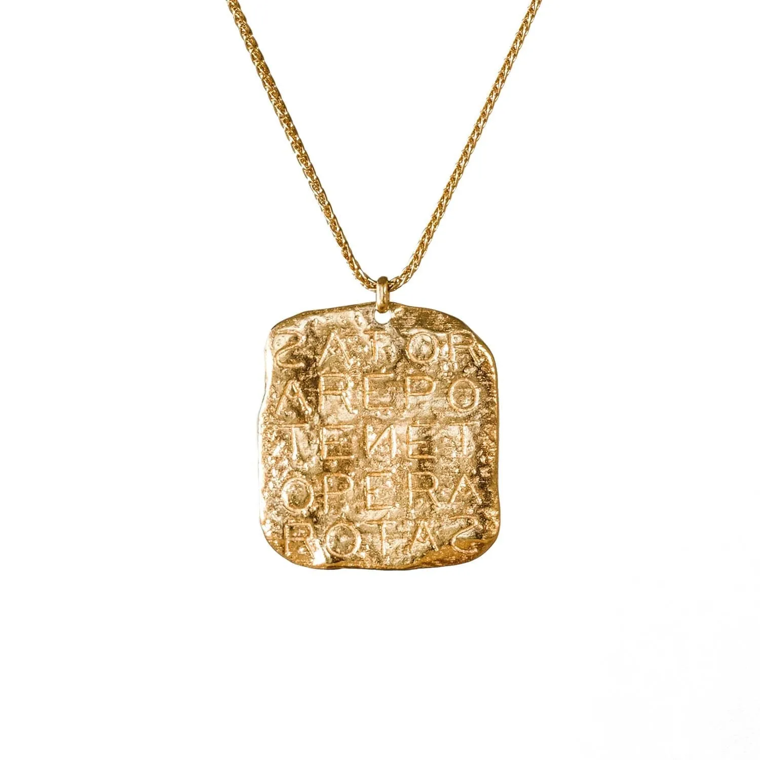 Magic Sator Square Gold Talisman Necklace