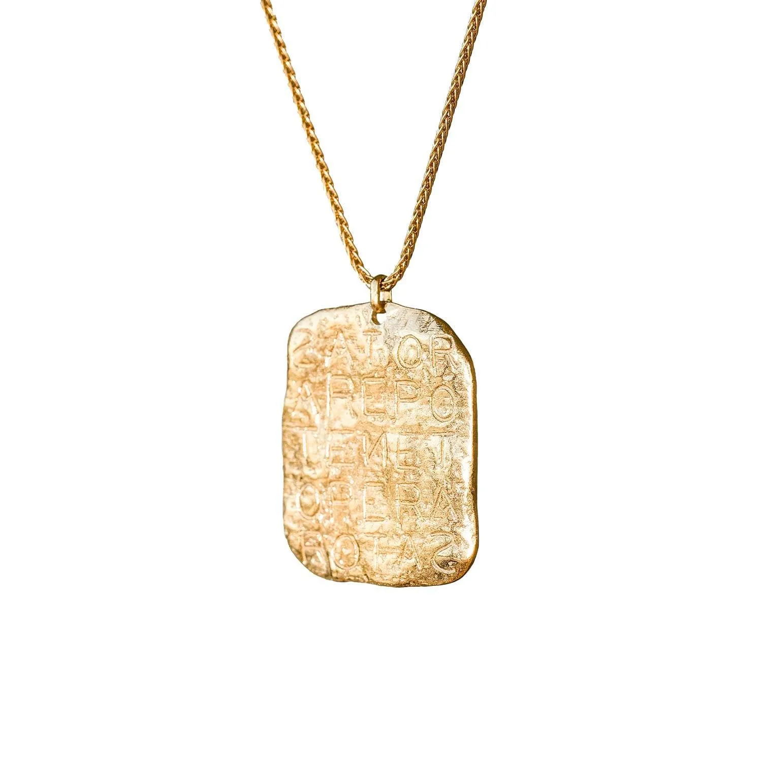 Magic Sator Square Gold Talisman Necklace