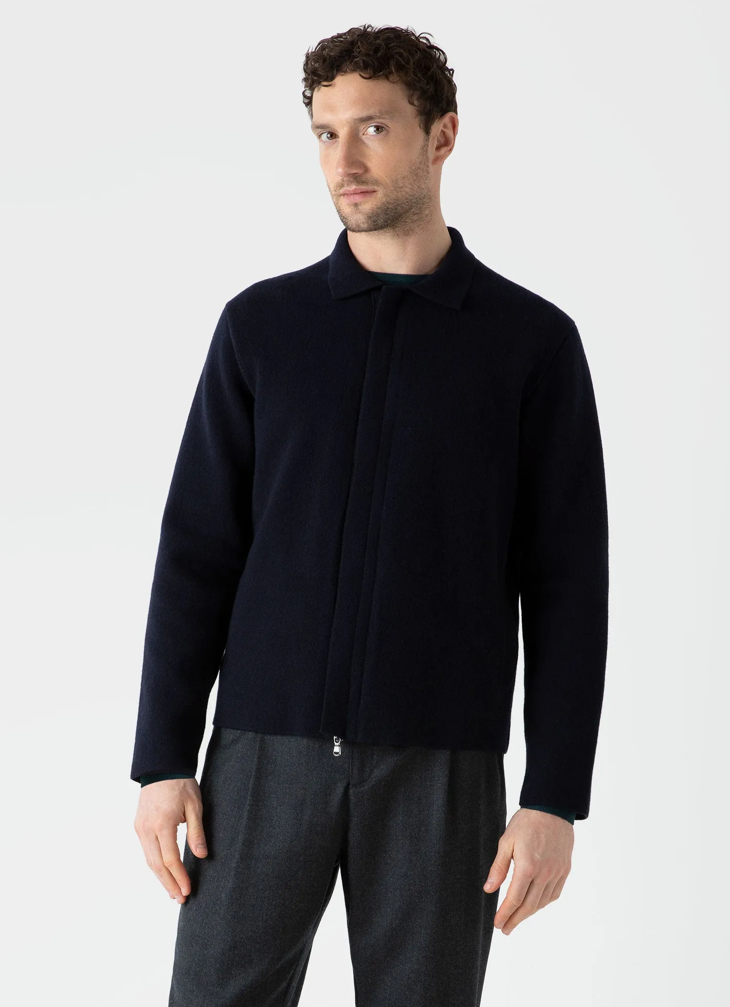 Men's Double Faced Jacket in Navy