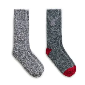 Mens Stag Head Cozy Crew Sock 2PK