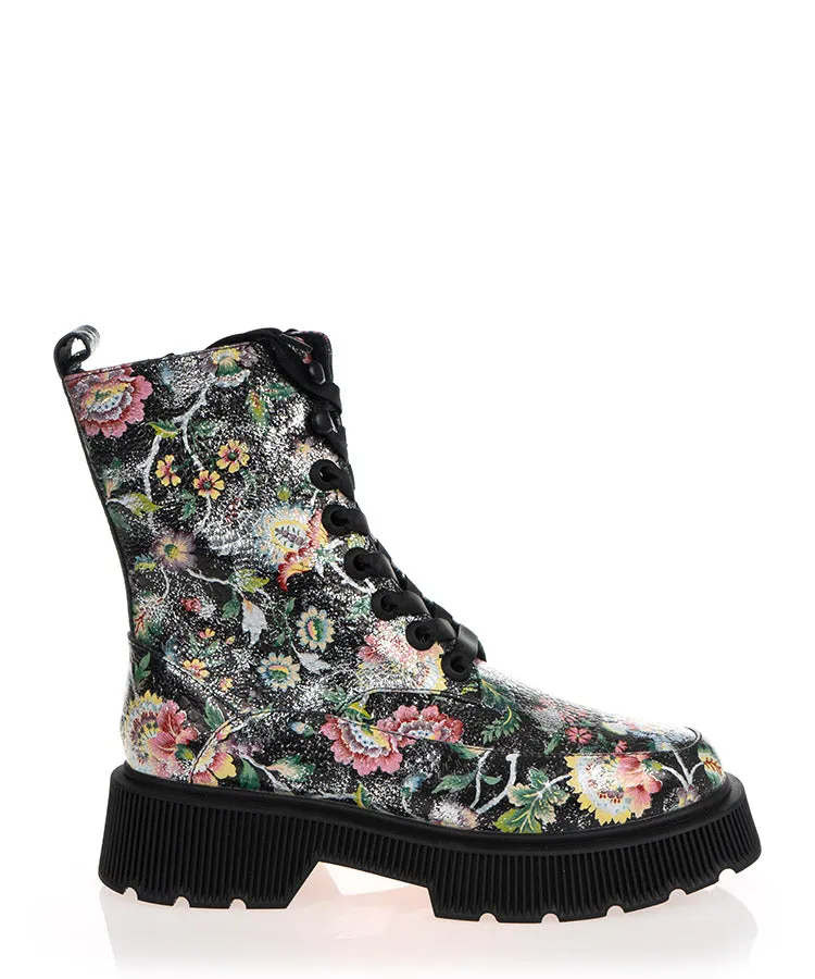 Minx Crawler Thistle Print Ankle Boot