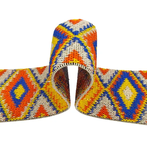 Multi-Color boho Fashion Jacquard Design Elastic