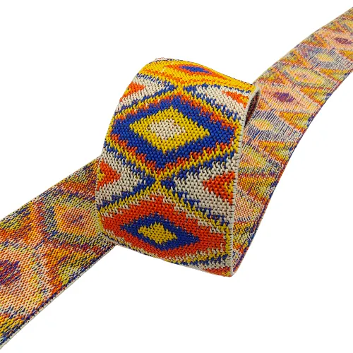 Multi-Color boho Fashion Jacquard Design Elastic