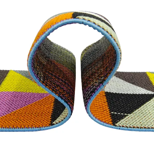 Multi-color Designer Geometric Pattern Woven Elastic