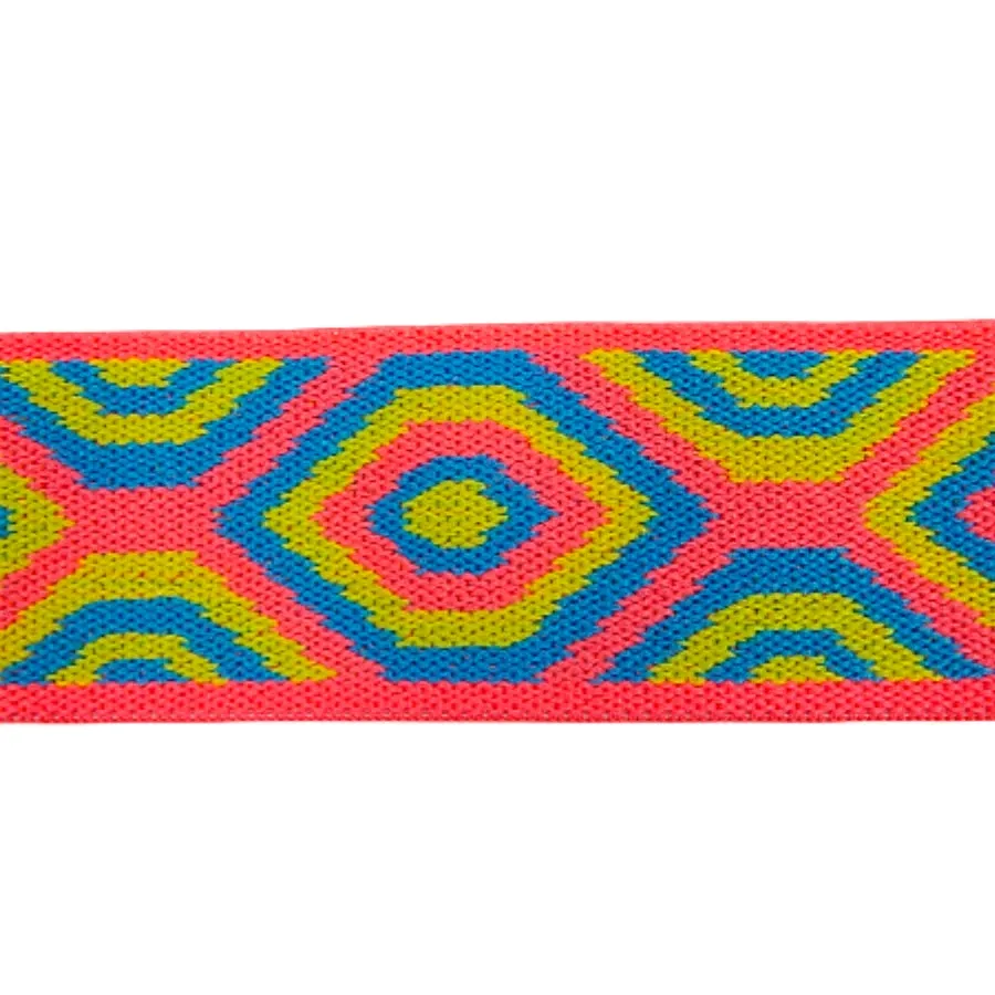 Multi-Color Triangular Design Woven Pattern Elastic