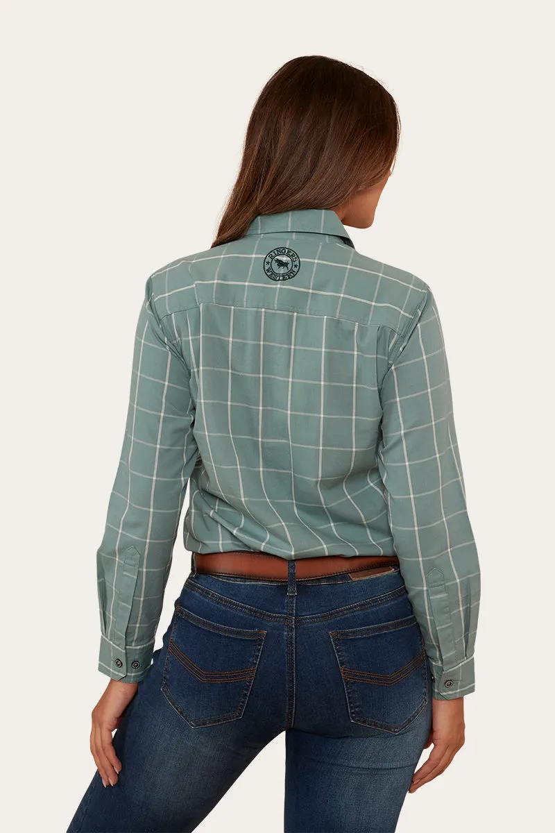 Northcliff Womens Full Button Work Shirt - Sea Green