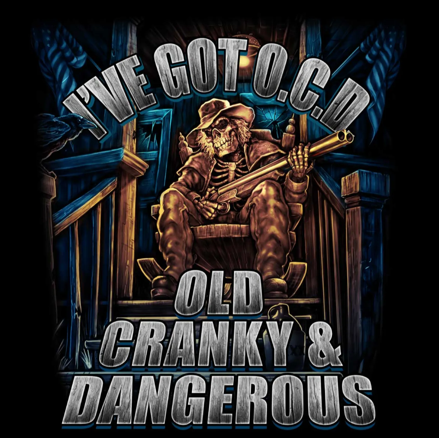 O.C.D. Old Cranky & Dangerous Biker T Shirt