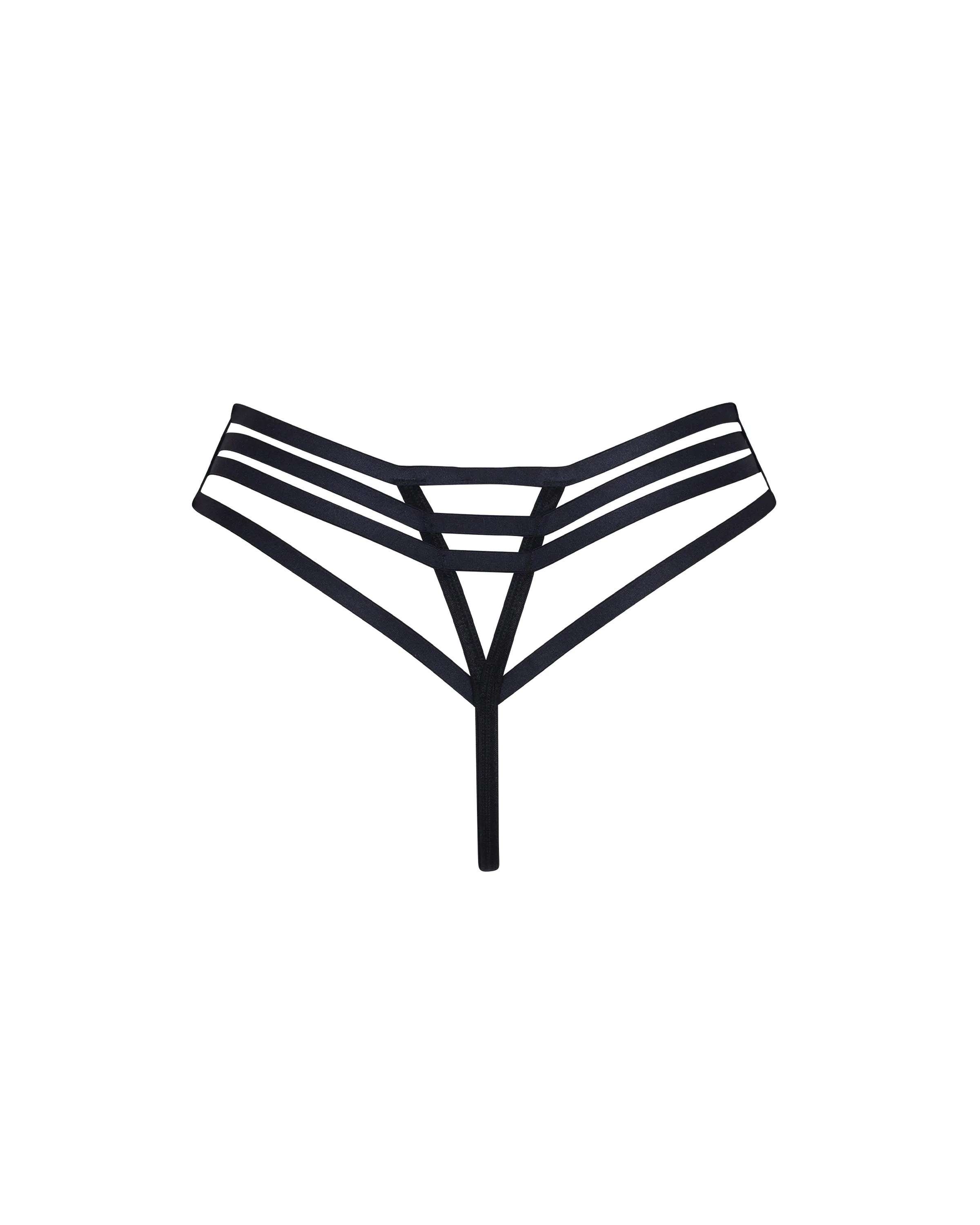 Ophelia High-Waist Thong Black