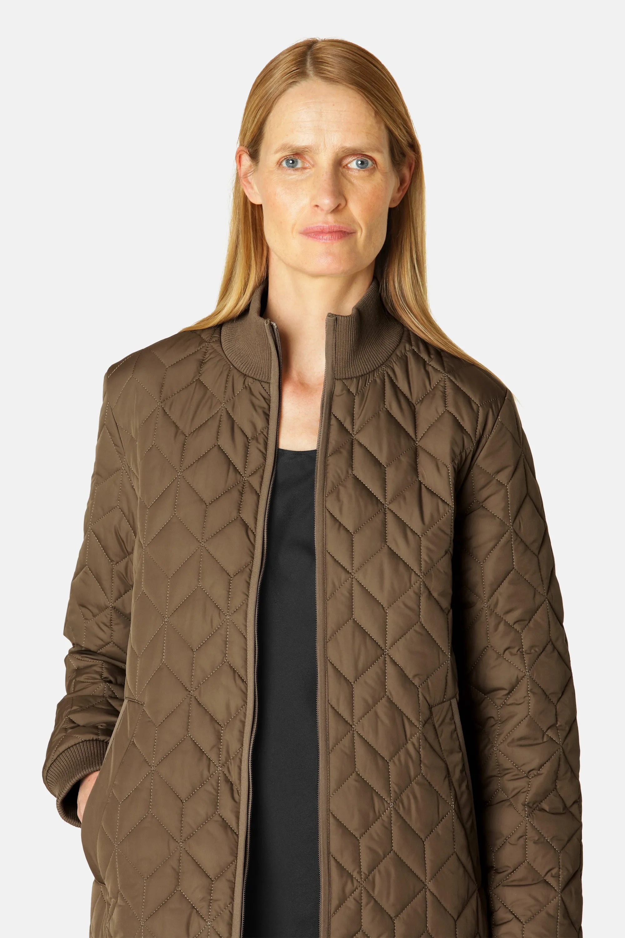 Padded Quilt Coat - Cub Brown