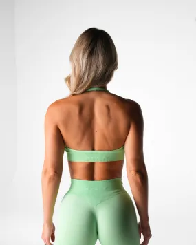 Pistachio Finesse Seamless Halter Bra