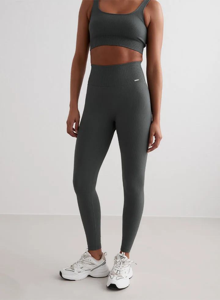 Ribbed Seamless Tight | Sage