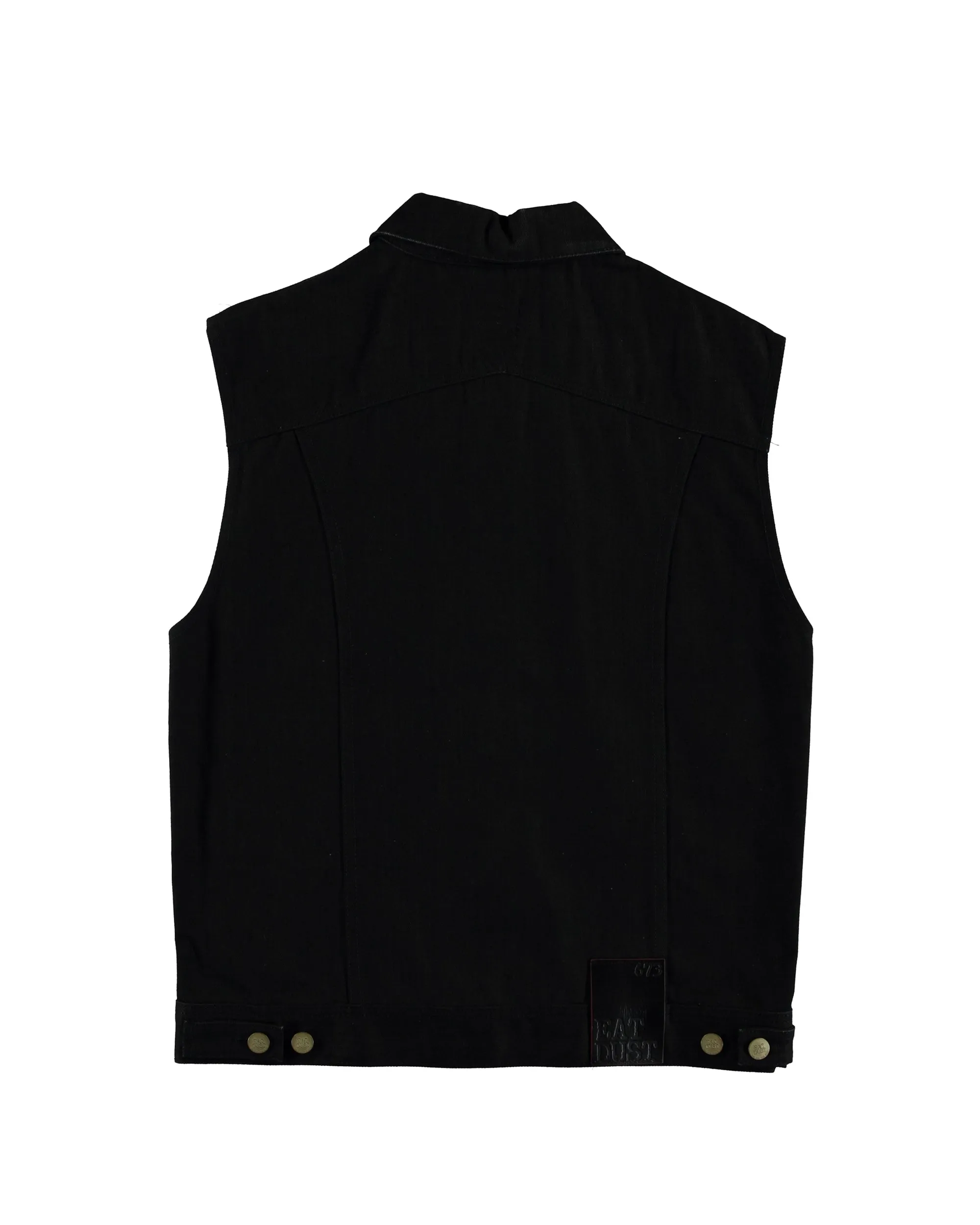 Sleeveless Jacket Black Denim