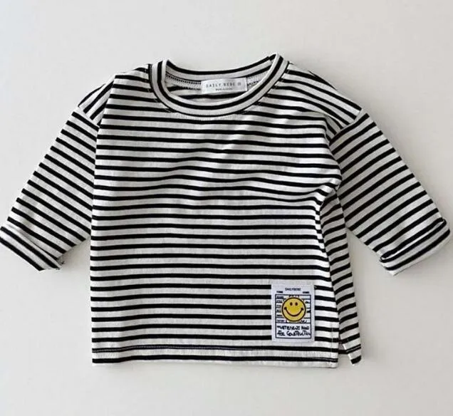 Striped Cotton Long Sleeve Top