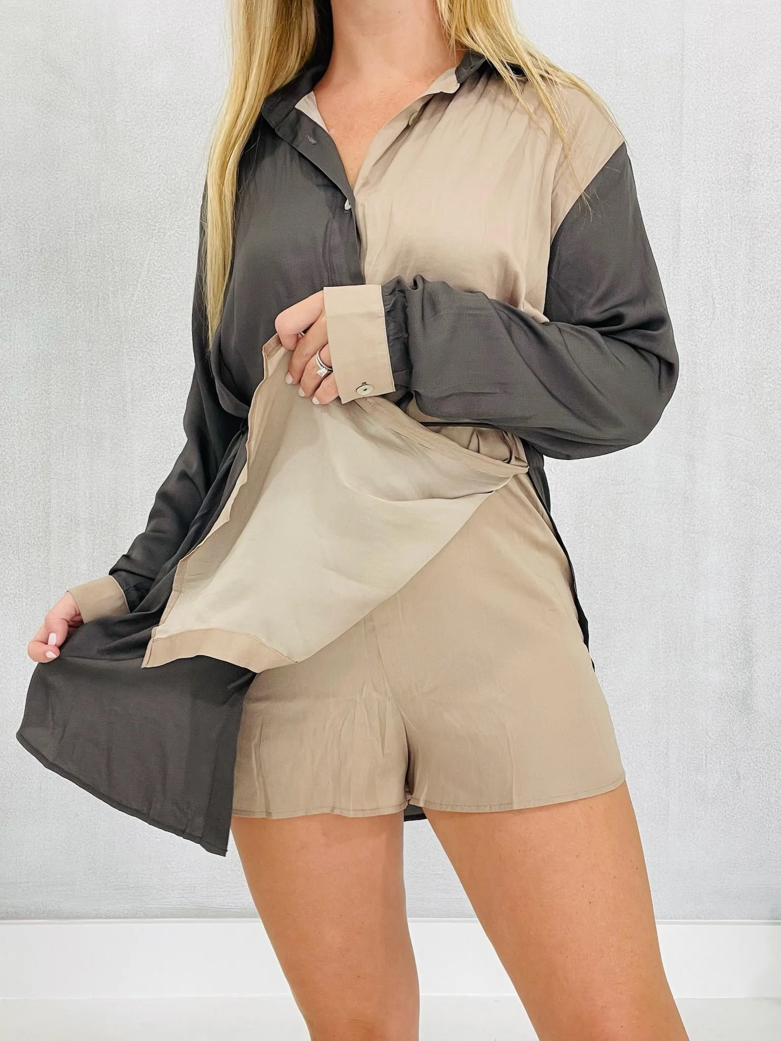 The Brew Romper Dress - Colorblock