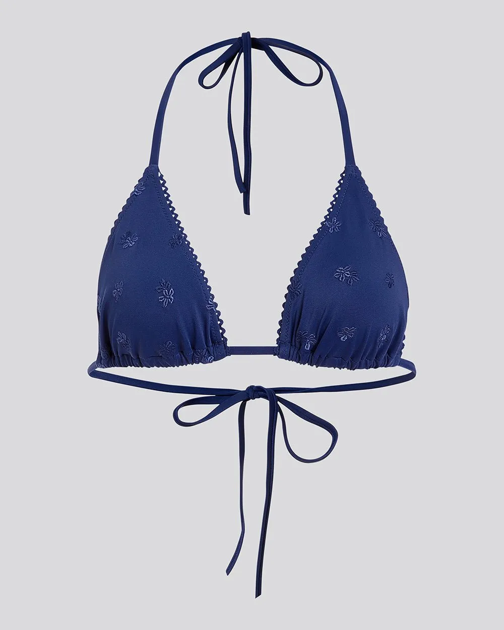 The Iris Embroidered Bikini Top