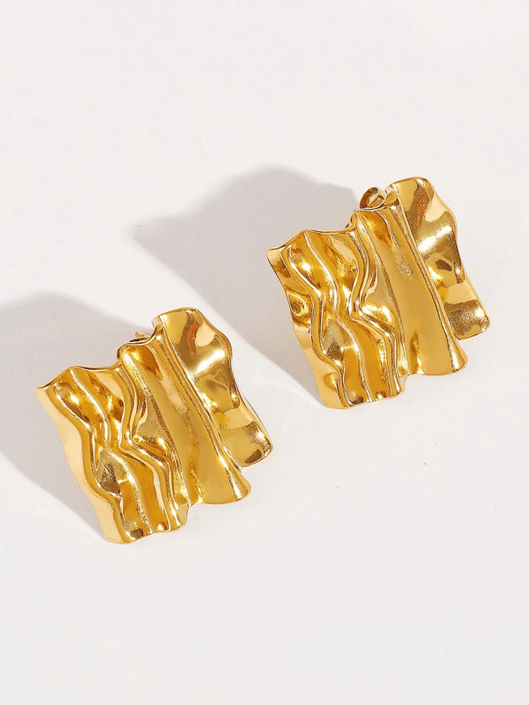 The Irregular Square Stud Earrings