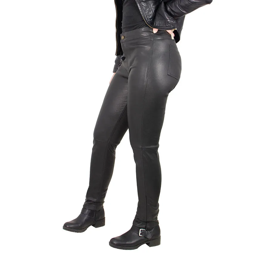 Women’s Lambskin Leather Pants That Stretch Like your Favorite Leggings